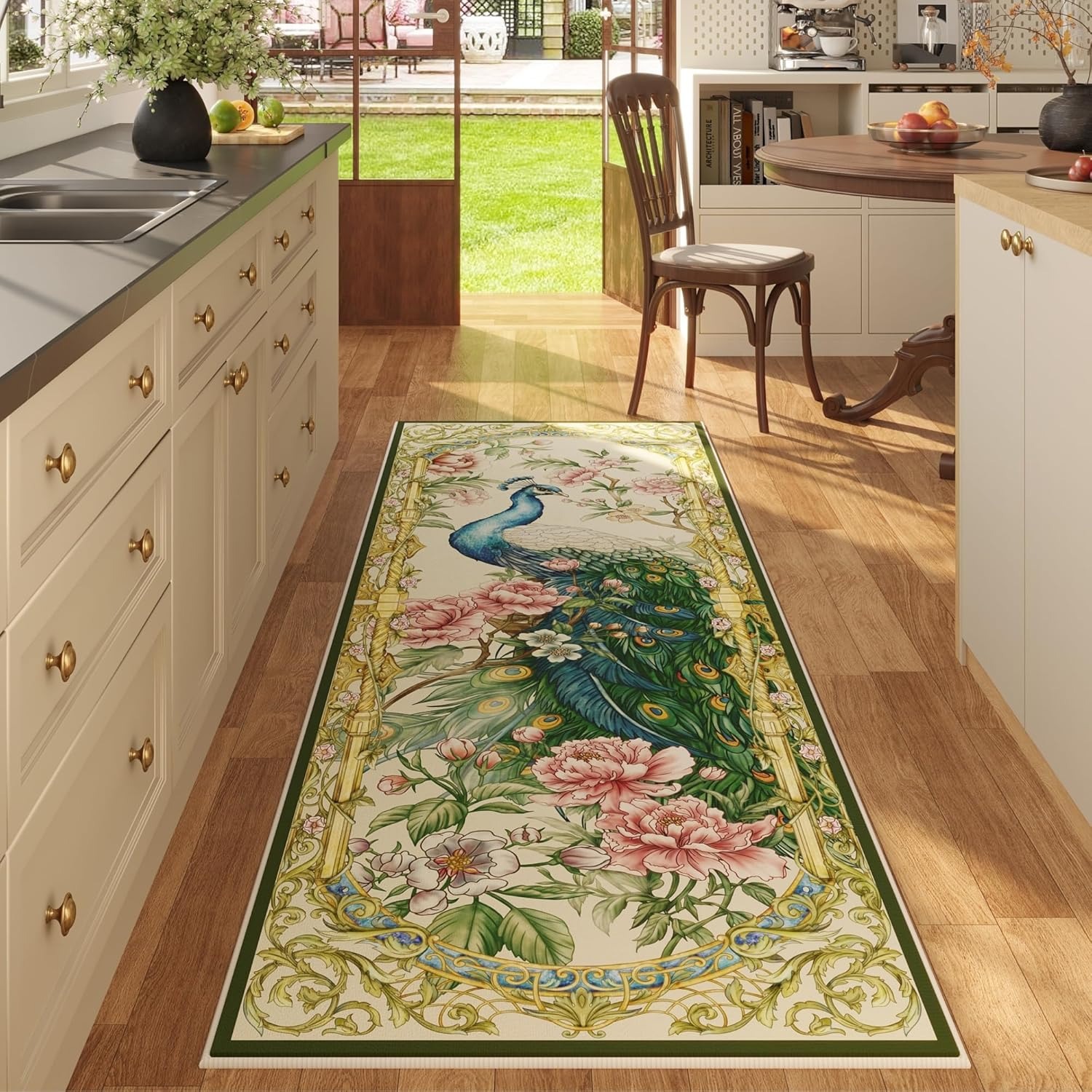 Printing On Commercial - Tapis de couloir imprimé Floral Animal,