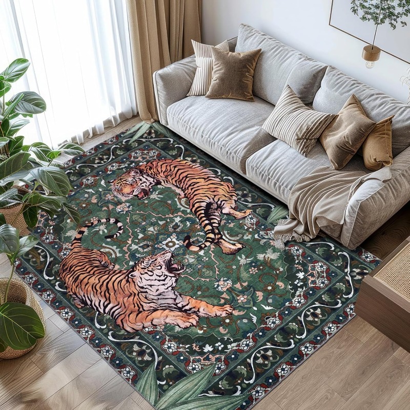 Tapis de salon Design tigre ré - Printing On Commercial avis et prix