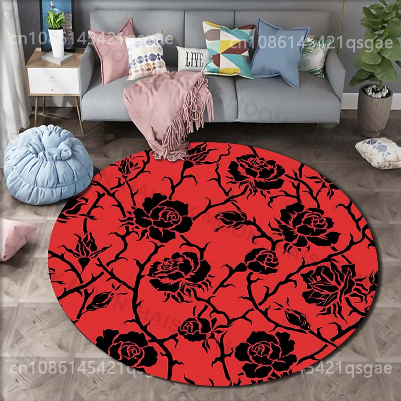 Tapis rond imprimé avec des ro - Printing On Commercial avis et prix