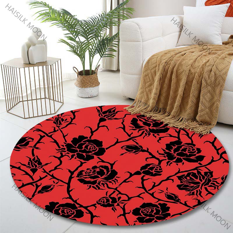 Tapis rond imprimé avec des ro - Printing On Commercial avis et prix