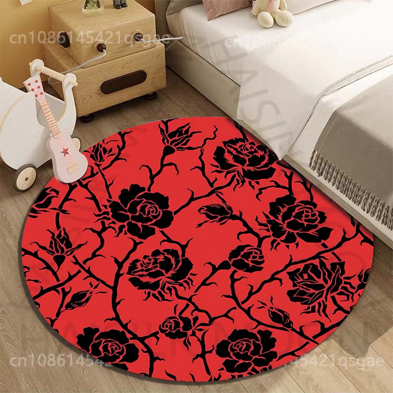 Tapis rond imprimé avec des ro - Printing On Commercial avis et prix