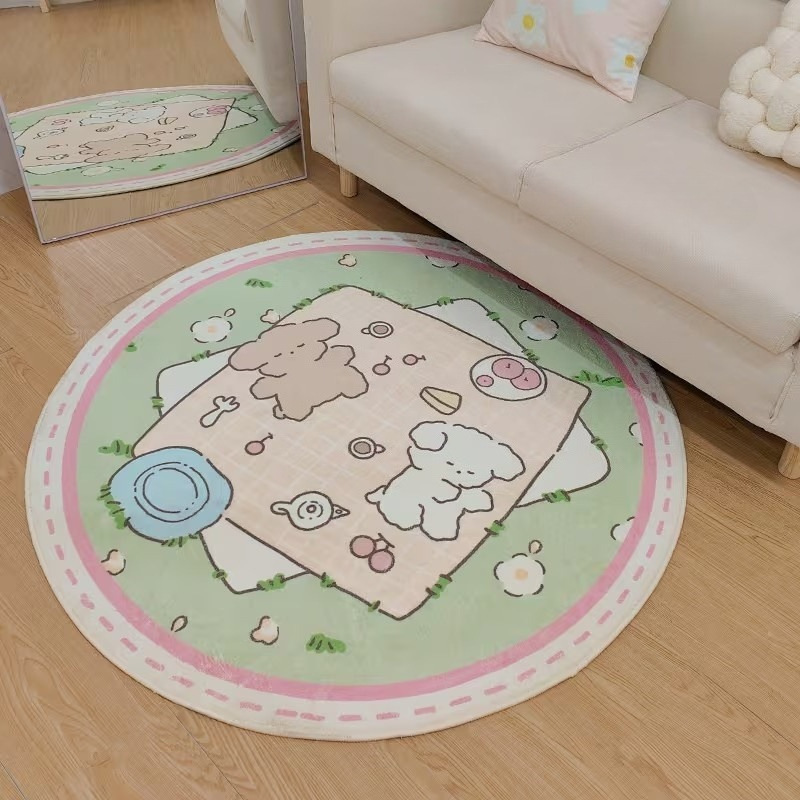 Tapis rond imprimé lapin et ou - Commercial Printing Services avis et prix